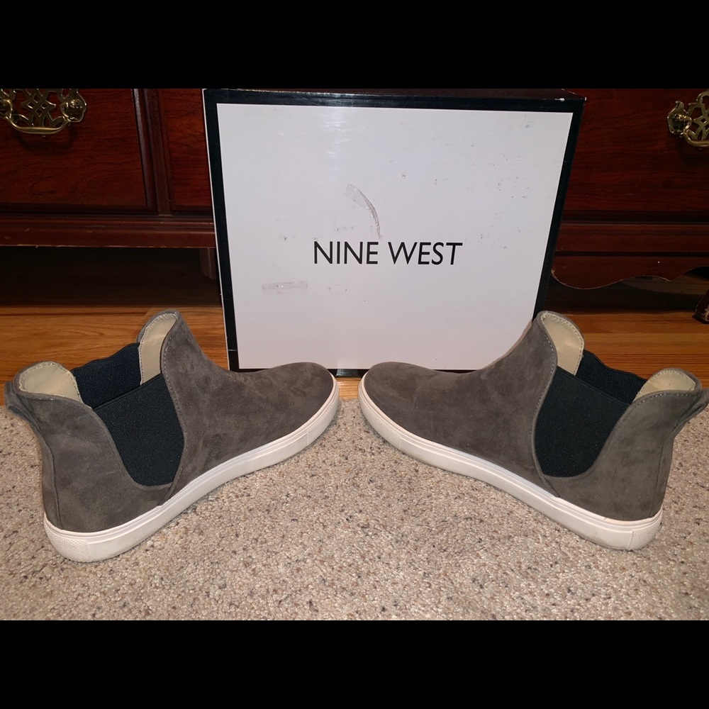 Nine West Grey mid top casual sneakers